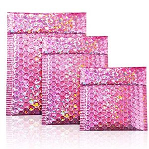 Film plaqué aluminium doré épaissi en gros, 15cm x 20cm + 4 sacs à bulles, sacs express, sacs d'emballage cosmétique - Product Image 6