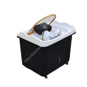 Kisen Lavabo Portátil Personalizado para Peluquería, Spa Capilar, Salón, Negro, Blanco, Beige, Entrega Rápida - Product Image 1