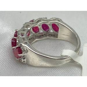 แหวนทับทิมหรูหราขายดีรุ่นใหม่ เงินแท้ 925 เหมาะสำหรับเป็นของขวัญ งานปาร์ตี้ งานแต่งงาน งานหมั้น พิธีทางศาสนา และงานอีเว้นท์ต่างๆ - Product Image 2