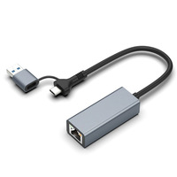 Tarjeta de Red Externa Tipo-C a Gigabit Ethernet sin Controladores para Laptop, Puerto USB 1000M RJ45
