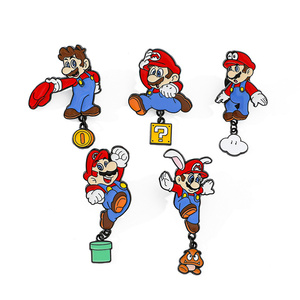 Venta al por mayor estilo Anime <span class=keywords><strong>Mario</strong></span> esmalte suave solapa Pin ropa sombrero zapatos Accesorios - Product Image 2