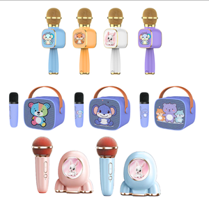 Hot Selling BT Speakers OEM Colorful logo Singing Machine Gift Set Speaker with <b>Microphone</b> Forkids - Product Image 2