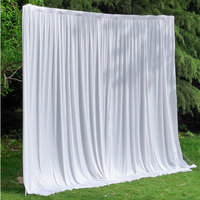 Rideau transparent en soie de lait pour toile de fond de mariage, draperie de scène pour décoration de fête de mariage