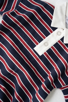 Combinaison à col côtelé rayé pour bébé garçon et fille, tenue une pièce en tricot côtelé à manches longues, barboteuse décontractée pour nourrisson