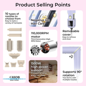 <span class=keywords><strong>Secador</strong></span> de <span class=keywords><strong>Pelo</strong></span> Iónico Profesional 8 en 1, <span class=keywords><strong>Secador</strong></span> de <span class=keywords><strong>Pelo</strong></span> de Alta Velocidad <span class=keywords><strong>para</strong></span> Uso en Casa o Salón, <span class=keywords><strong>Cepillo</strong></span> <span class=keywords><strong>Secador</strong></span> de <span class=keywords><strong>Pelo</strong></span> - Product Image 2