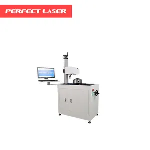 Perfekte Laser-Laser gravur maschine im neuen Look mit computer rotierender nicht metallischer zylindrischer konischer Kugel aus Metall