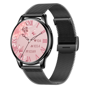 <span class=keywords><strong>Smartwatch</strong></span> Y11 <span class=keywords><strong>con</strong></span> Due Cinturini, Display AMOLED da 1.32", Chiamate BT, Monitoraggio Salute Femminile, <span class=keywords><strong>Orologio</strong></span> Intelligente da Donna <span class=keywords><strong>in</strong></span> <span class=keywords><strong>Acciaio</strong></span> Dorato - Product Image 4