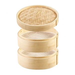 Ensemble de paniers vapeur à 5 niveaux de 6 pouces pour burgers, dim sum, pommes de terre, crevettes, tamales et autres plats - Product Image 1