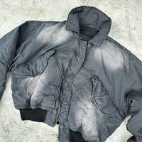 Veste matelassée surdimensionnée pour homme, fabriquée sur mesure, de haute qualité, avec fermeture éclair en nylon épais, poche à rabat, effet délavé au soleil