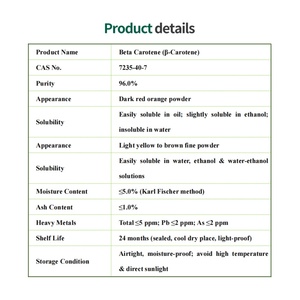 <span class=keywords><strong>Beta</strong></span> Karoten Murni 96% Harga Pabrik Suplemen Anti Penuaan Bubuk <span class=keywords><strong>Beta</strong></span> Karoten - Product Image 4