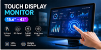 Factory 15 17 Inch 1024*768 HD VGA BNC Capacitance USB Touch Screen Metal TFT Open Frame Embedded Industrial LCD Monitor