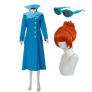 Costume de cosplay Lucy Wilde pour femme DONG - 012 - Inspiré du film Moi, moche et méchant, ensemble trench-coat et robe, parfait pour Halloween - Product Image 1