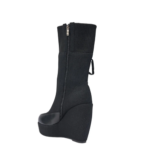 Nuovi <span class=keywords><strong>Stivaletti</strong></span> da Donna alla Moda <span class=keywords><strong>con</strong></span> <span class=keywords><strong>Zeppa</strong></span> e Piattaforma in Tela - Product Image 6