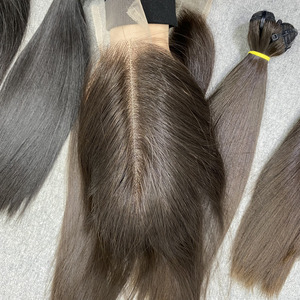 ผมแท้เวียดนาม Dream Hair DR06 แบบตรงสีดำ  พร้อมเชือกผูกผมแบบใส  ขนาด 8 นิ้ว  แบบ Super Double Drawn  ธรรมชาติทั้งเส้น - Product Image 5