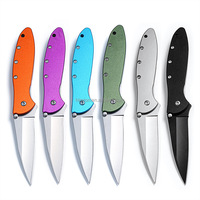Couteau de poche pliant avec poignée en alliage d'aluminium EDC Wilderness Defence Survival Camping Knife