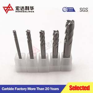 Fraise à revêtement en carbure à cannelures hélicoïdales, en alliage solide cémenté, outil de coupe indexable pour machine CNC - Product Image 2