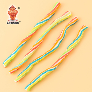 Lechao Etiqueta personal personalizada Mezcla de frutas Dulce Jugoso Regaliz amargo Twist Candy Gummy Snack - Product Image 3