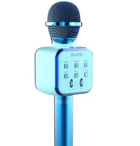 DS878 kablosuz mikrofon hoparlör kondenser mikrofon Karaoke mikrofon cep telefonu müzik çalar şarkı kaydedici KTV mikrofon