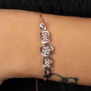 Moissanite Adjustable Chain Bracelet 925 Sterling Silver Plated Hip Hop Style Trendy Unisex Jewelry Daily Wear Birthday Gift - Product Image 3