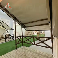 Kawagebo Kamp (KK) Housse en PVDF Grande Taille 45 ㎡   Tente de glamping de luxe personnalisée pour hôtel, avec chambre à coucher