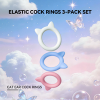Lot de 3 anneaux en silicone écologiques, étanches IPX7, extensibles et élastiques pour couples, soutien de l'endurance et entraînement de la sensibilité