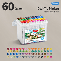 Offre Spéciale – Ensemble de Marqueurs Graffiti à Double Pointe à Base d'Alcool, 60, 80 ou 168 Couleurs, pour Peinture Permanente Bicolore et Dessin Artistique