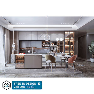 Armoire de cuisine moderne en résine stratifiée imperméable personnalisée par George Group pour <span class=keywords><strong>hôtel</strong></span> - Product Image 6