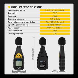Autool tn201 רעש דיגיטלי רמת צליל doסימטר מד מד מד מכשיר מדידה עבור כיתה - Product Image 6
