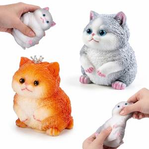 New Arrival Funny Cute <b>Squishy</b> <b>Cat</b> Toy Squeeze TPR Animal Fidget Toys for Gift Anti Stress Anxiety Relief Decoration - Product Image 1
