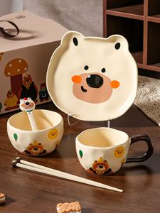 Vente en gros de bols à thé mignons, ensemble de tasses, tasse à motif d'ours de dessin animé, ensemble d'emballage de cadeaux pour les aliments - Product Image 2