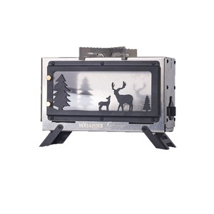 Réchaud de table miniature WELLHIKE pour le <span class=keywords><strong>camping</strong></span> en plein air, permettant de contempler les flammes, réchaud à charbon portable et pliable pour faire bouillir de l'eau - Product Image 1