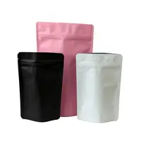 Китайские индивидуальные печатные одноразовые пластиковые пакеты с застежкой-молнией из алюминиевой фольги, белые матовые стоячие мешки с застежкой-молнией для упаковки пищевых продуктов