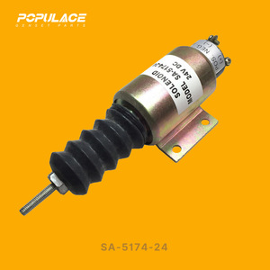 Vanne solénoïde Populace SA-5174-24 24V DC pour coupure de carburant diesel pour réparation de générateur - Product Image 1