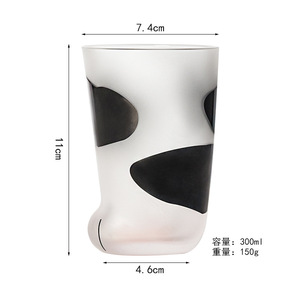 Caneca de Vidro Fosco com Design de Pata de Gato 300ml - Linda Caneca de Leite para Café da Manhã com Tema de Amantes de Animais - Product Image 5