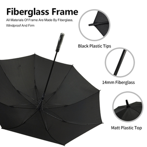 Parapluie de golf 8K de 30 pouces en gros, imprimé sur mesure, design classique, résistant au vent et grande taille pour le voyage - Product Image 3