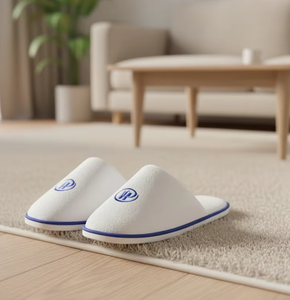 <span class=keywords><strong>Pantofole</strong></span> di Lusso Usa e Getta in Velluto di Alta Qualità con Logo Personalizzato, Ciabatte <span class=keywords><strong>Bianche</strong></span> per Hotel, Spa e Massaggi - Product Image 1