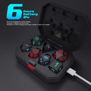 Donjons et dragons lumineux DND 7pcs par jeu de société Pixels de dés Les dés électroniques rechargeables à LED - Product Image 4