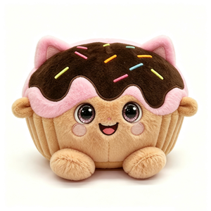 Peluche chat cupcake personnalisée, peluche chat cupcake, peluche chat sur le thème de la nourriture, peluche cupcake, peluche chat dessert mignon - Product Image 2