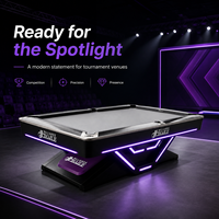 Meja Biliar Bojue Shadow 9FT Rangka Baja LED dengan Batu Slate Jiujiang 30mm