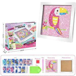 Nouveau produit bricolage <span class=keywords><strong>dessin</strong></span> animé dinosaure <span class=keywords><strong>paysage</strong></span> diamant peinture avec cadre rond encadré diamant art kit pour enfants <span class=keywords><strong>adulte</strong></span> peinture - Product Image 3