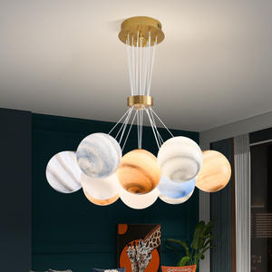 Colorful Bionic Planet Chandelier Nordic Creative Led multicolor Glass Ball Pendant <b>Light</b> <b>for</b> kids <b>room</b> living <b>room</b> - Product Image 4