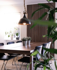 Vente directe d'usine, panneau mural en bois à lattes acoustiques, réduction du bruit, panneau mural insonorisant en fibre de polyester - Product Image 5