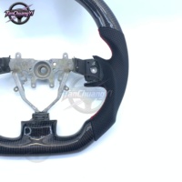 Volante de Coche de Fibra de Carbono 100% Real con Cuero Perforado para Subaru WRX/STI 2008 2009 2010 2011 2012 2013 2014