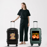 Valise trolley LOY L4 avec écran LED haute résolution pour slogan, sac à bagages intelligent programmable sans fil contrôlé par application pour le voyage