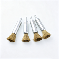 Kit de brosses coupelles en laiton de qualité industrielle et DIY, tige de 1/4 po, fixation pour perceuse, non-abrasif, pour l'élimination de la rouille et le nettoyage des surfaces, OEM