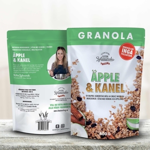 Sachet d'emballage refermable en aluminium de qualité alimentaire avec fermeture éclair pour barres céréalières, <span class=keywords><strong>granola</strong></span> et porridge, personnalisable avec logo - Product Image 4