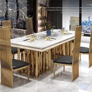 Groothandel Eettafel Italiaanse Luxe Design Bruiloft Tafel En Eettafel Set Voor 8
