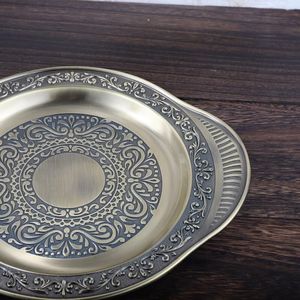 QIAN HU Set di Lusso Vintage <span class=keywords><strong>per</strong></span> la Casa in Stile Marocchino, Servizio da Caffè e Tè in Bronzo con <span class=keywords><strong>Teiera</strong></span>, Vassoio e 4 Tazzine <span class=keywords><strong>per</strong></span> Espresso, Realizzato in Metallo <span class=keywords><strong>per</strong></span> Viaggio - Product Image 4