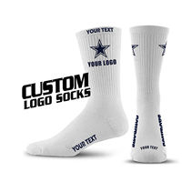 Chaussettes pour hommes personnalisées avec design en tricot respirant et logo imprimé numériquement - Style automne, chaussettes décontractées écologiques