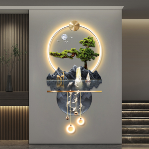 Venta Directa de Fábrica <span class=keywords><strong>AB</strong></span>, Iluminación LED Acrílica Moderna de Lujo, Diseño de Pintura, Decoración de Pared Grande para Sala de Estar, Hotel, Mural Artístico - Product Image 3